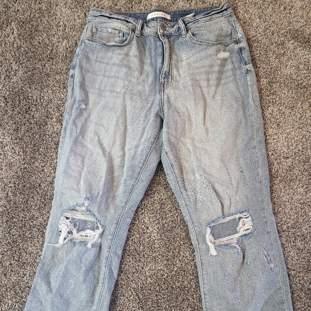 eunina - Ally HR Straight Crop - Distressed Light Wash - Size 13